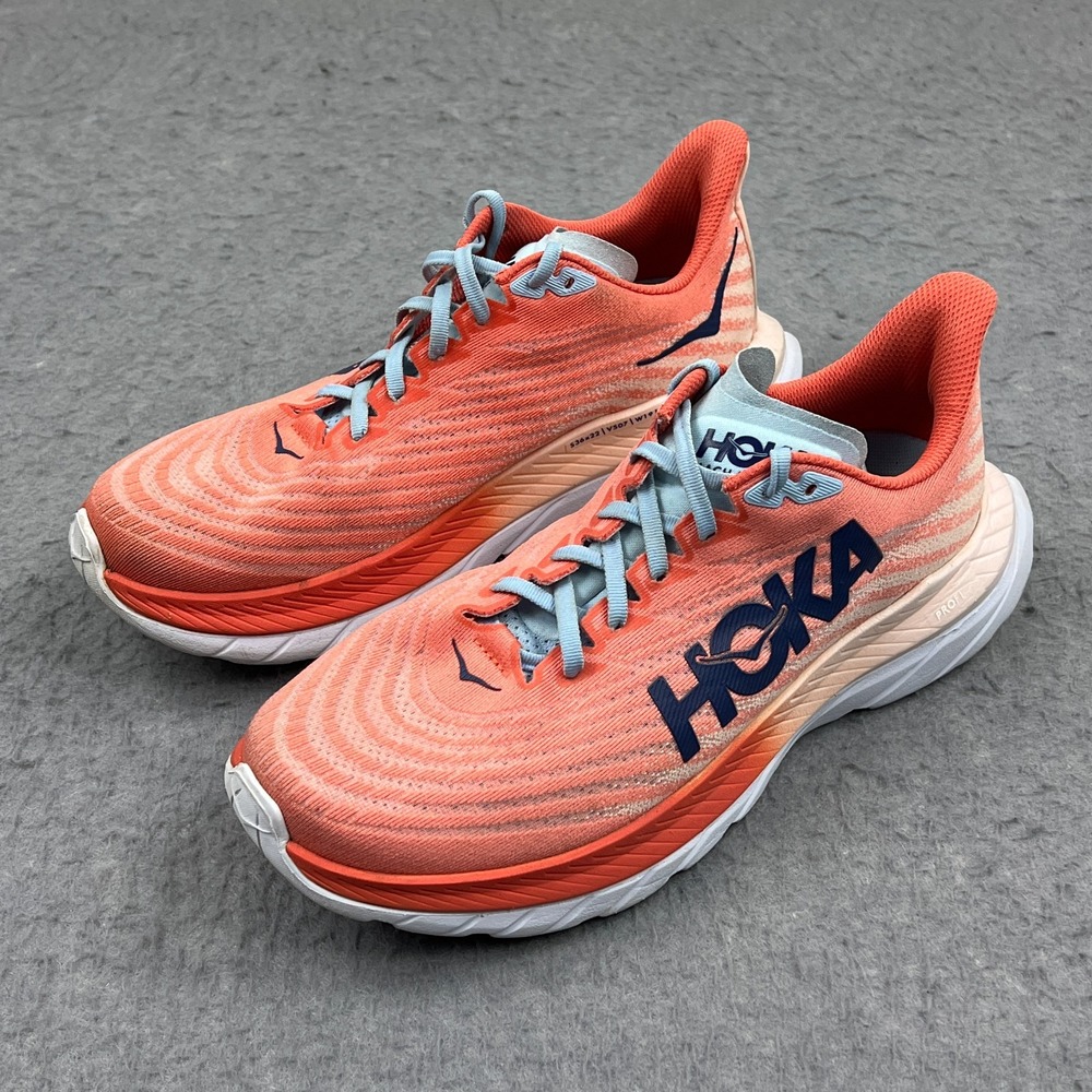 Hoka One One Mach 5 Everyday Training Shoes Women's 10.5 Peach Pink Race Running